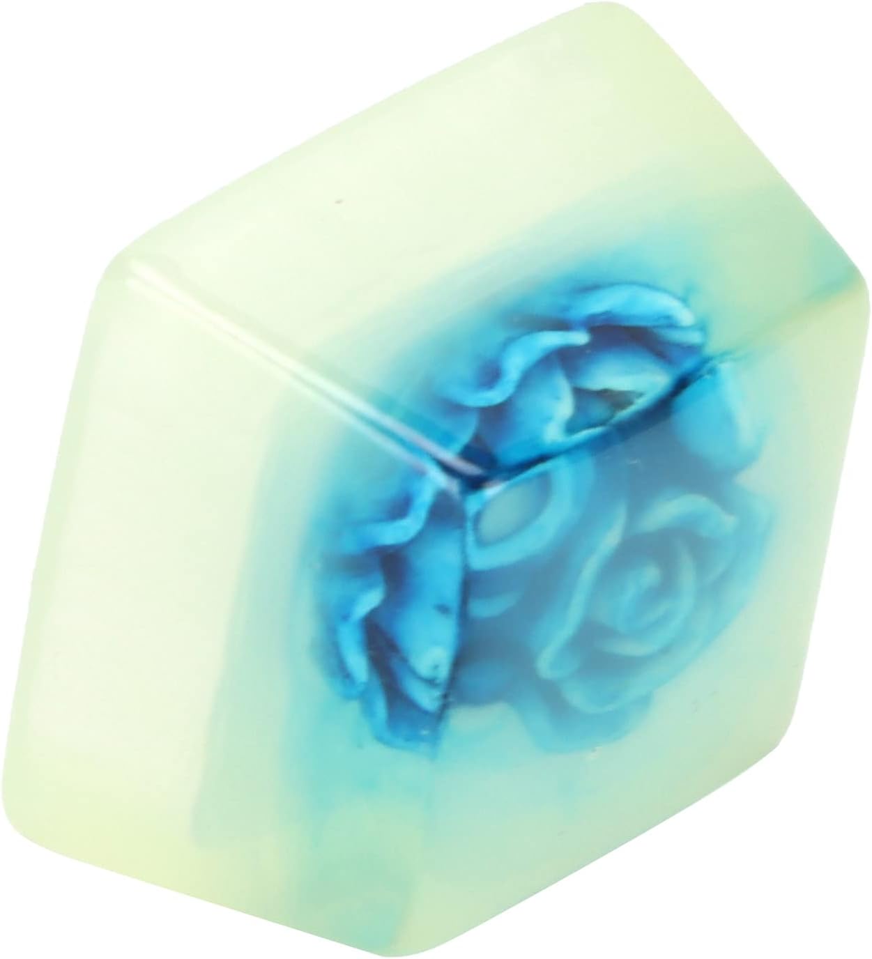Zopsc Game Resin Keycap, Cute Custom Handmade Keycap for Game Players and Keyboard Enthusiasts (White Rose)