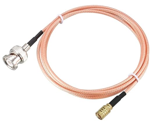 DHT Electronics RF coaxial Coax Cable Assembly BNC Male to SMB Female 48''