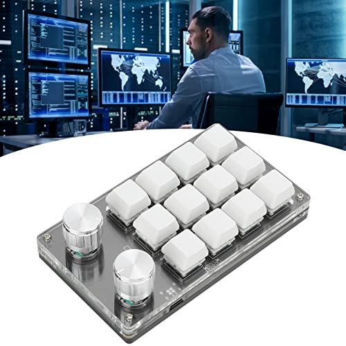 Zerodis Macro Mechanical Keyboard - One Handed 12 Key Multifunction DIY Programmable Keypad for Gaming