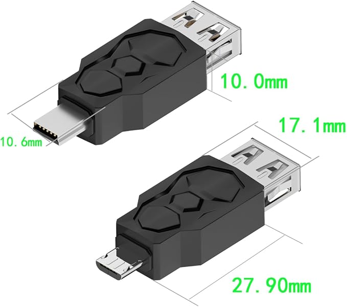 USB 2.0 Adapter Set USB/Type C/Micro/Mini Male to Female Converter Connector (12 pcs)