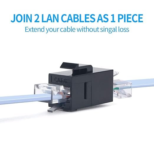 60 Pack Ethernet Couplers RJ45 Cat6 Keystone Coupler Cat5 Cat5e Keystone Jack Female to Female
