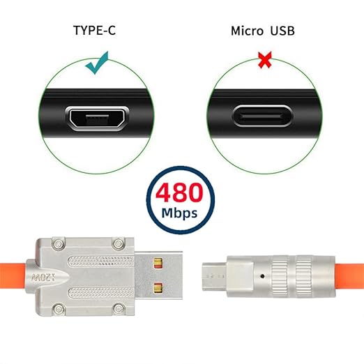 NFHK USB-A Type A to USB Micro 5Pin Liquid Silicone Ultra Soft Power USB2.0 Data Cable Fast Charge for Laptop Tablet Phone 100CM