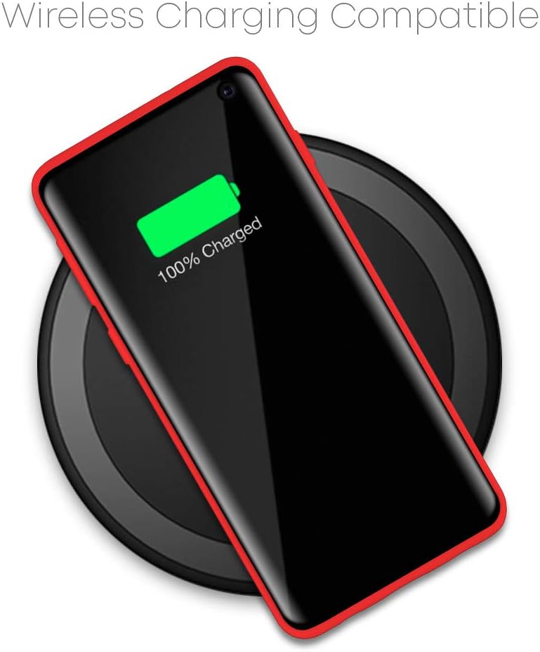 GOOSPERY Soft Feeling Jelly for Samsung Galaxy S10 Case (2019) Silky Slim Bumper Cover (Red)