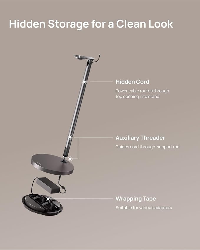 XGIMI Floor Stand Ultra for HORIZON 20 Series(Elephant Grey), Projector Stand Fits in Home Decor, Solid Base, Support up to 10 kg, Hidden Storage, Made from Aerospace-Grade Aluminum Alloy