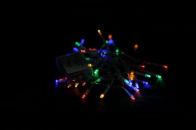 Karlling Battery Operated Christmas Lights,13 ft Short Clear Wire String Led Twinkle Fairy Light for Small Mini Xmas Tree and Wedding Party Indoor/Outdoor Decoration(Multicolor,5 Pack)