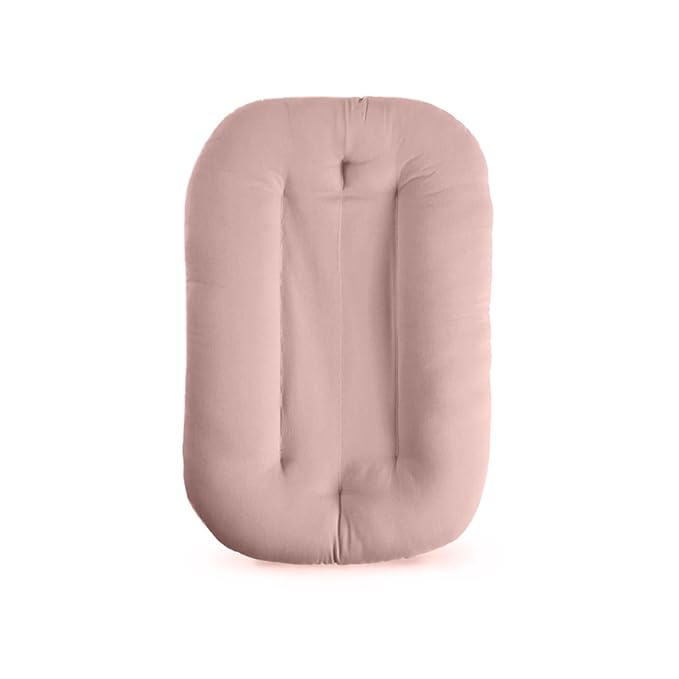 Baby Lounger for Newborn, Bionic Design Baby Lounger, Soft Organic Cotton Breathable Lounger for Infants 0-18 Months (Coral Pink)