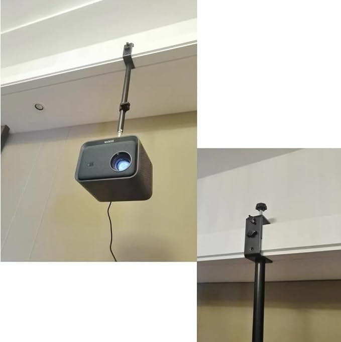 Adjustable Long Arm Projector Ceiling Mount Stand, Universal Desktop Overhead Camera Mount, Metal Projector Hanging Mount for Aurzen Nebula XGIMI AuKing and Most Mini Projectors, Webcams & Cameras