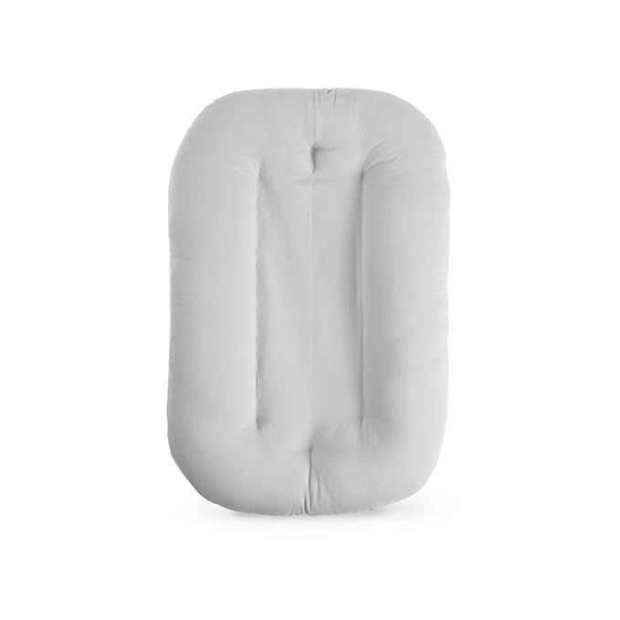 Baby Lounger for Newborn, Bionic Design Baby Lounger, Soft Organic Cotton Breathable Lounger for Infants 0-18 Months (Gray)