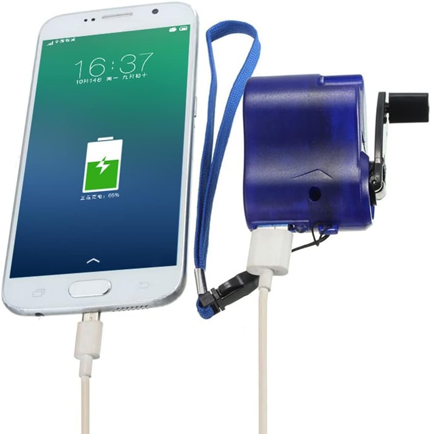 Hand Crank Generator 5V Portable Charger for Cell Phone, Emergency USB Charger for Outdoor