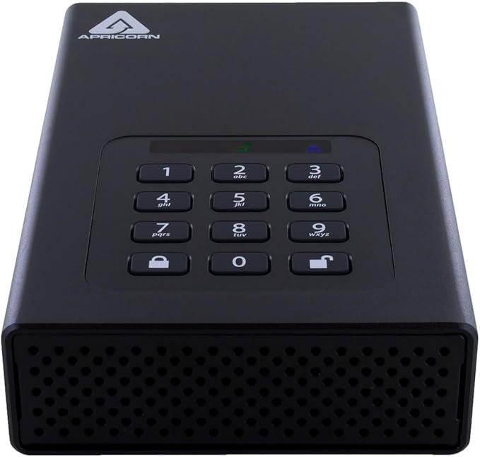 Apricorn 6TB Aegis Padlock DT 256-Bit Encryption USB 3 Hard Drive (ADT-3PL256-6000)