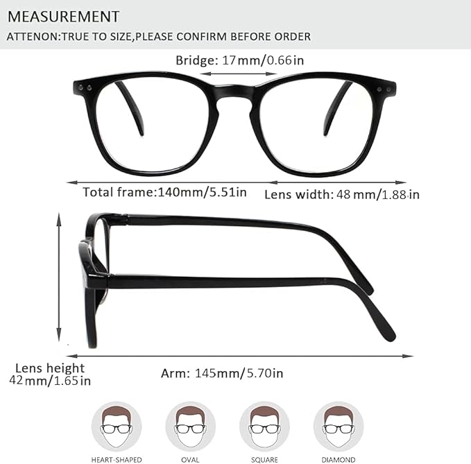 Henotin 3 Pack Blue Light Blocking Reading Glasses,Spring Hinge Computer Readers for Men Women,Anti UV Ray Filter Eyeglasses (Mixed Color, 1.50)