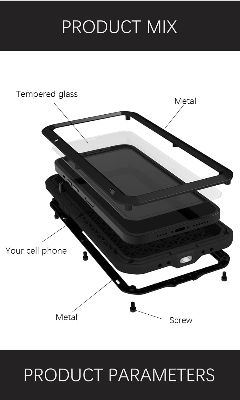 LOVE MEI Compatible with iPhone 13 Mini Case - Outdoor Sports Military Heavy Duty Waterproof Shockproof Case