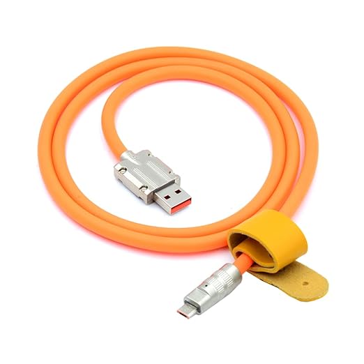 NFHK USB-A Type A to USB Micro 5Pin Liquid Silicone Ultra Soft Power USB2.0 Data Cable Fast Charge for Laptop Tablet Phone 100CM