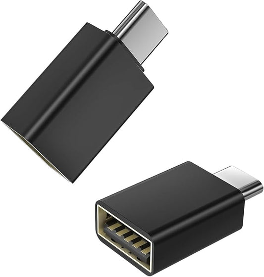 [Apple MFi Certified] USB C to USB Adapter, USB C Male to USB 3.0 Female OTG Cable Converter Compatible with MacBook Pro Air, Tablets, iPhone 17 Pro Max/17 Plus/16/15 Series (Black-2Pack)