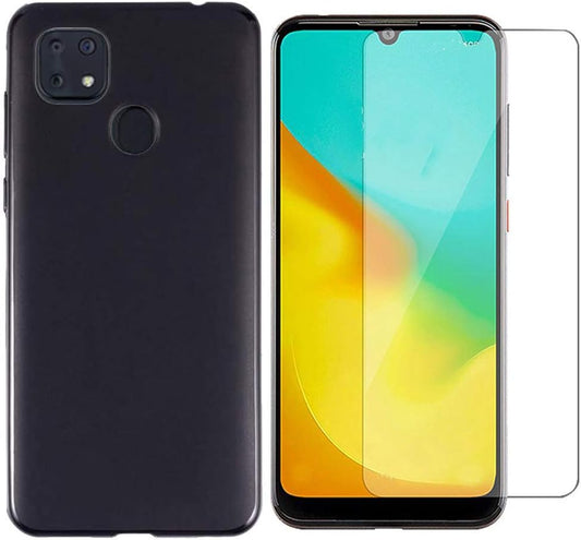 for Consumer Cellular ZMax 10 /ZTE Z6250 Tempered Glass Screen Protector [2-Pack], Flexible Soft TPU Case