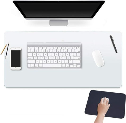 16 X 36 " Clear Plastic Office Desk Blotter Keyboard Pad Computer Mat Table Protector Tablecloth Wooden Furniture Coffee Glass End Side Top Protection Cover Waterproof Wipeable Rectangular PVC Vinyl