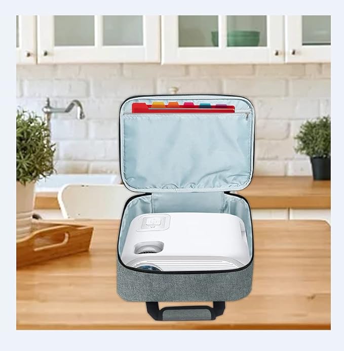 Projector Carrying Case with Accessories Pockets Projector Travel Bag Projector Storage Bag Projector Organizer Projector Carrier for Epson/BenQ/ViewSonic and Other Brand Projector
