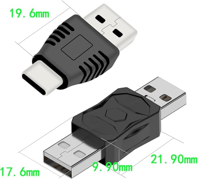 USB 2.0 Adapter Set USB/Type C/Micro/Mini Male to Female Converter Connector (12 pcs)