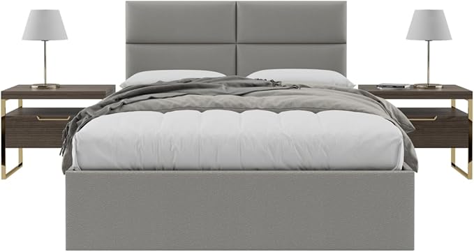 Vänt Upholstered Wall Panels - Queen/Full Size Wall Mounted Headboards - Zigrino Mineral - Set of 4 Panels (Each Individual Panel 30"x11.5")