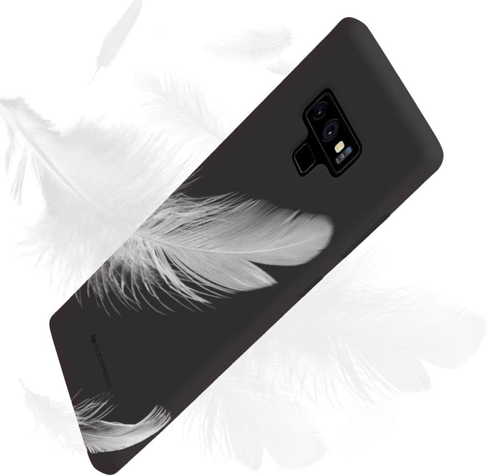 GOOSPERY Soft Feeling Jelly Case for Samsung Galaxy Note 9 (2018) - Silky Slim Bumper Cover, Midnight Blue