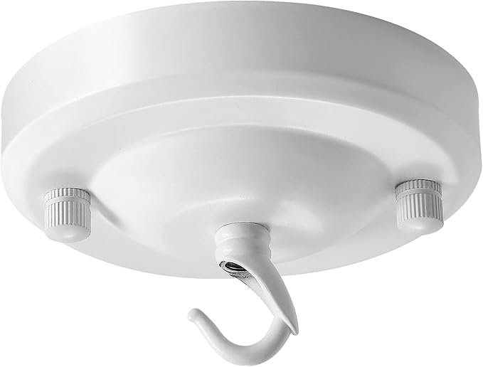 Light Canopy Kit White, 4.1IN Chandelier Canopy with All Mounting Hardware, Celing Hook for Pendant Light, Max Load 22LBS