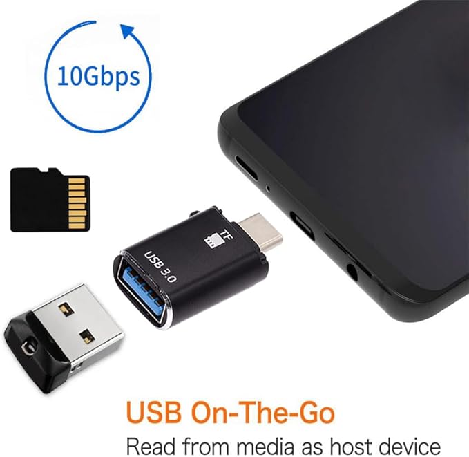 xiwai 10Gbps Type-C USB-C to USB 3.0 Female OTG & Micro-SD TF Card Reader Adapter for Phone Laptop Tablet