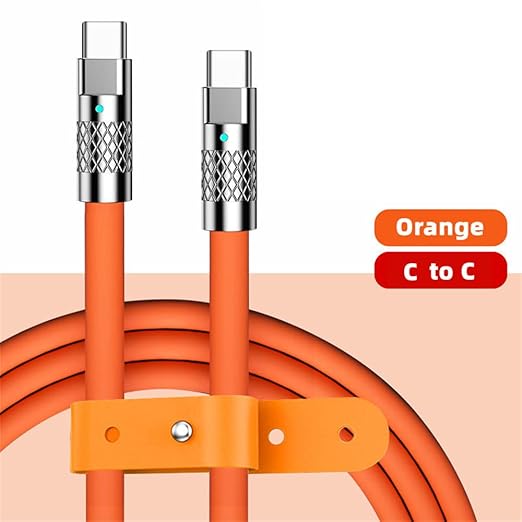 NFHK Orange USB4 Type C Male to Female 240W Power 40Gbps Data 8K Video Adapter Low Profile Up Down Angled for NS Phone Laptop