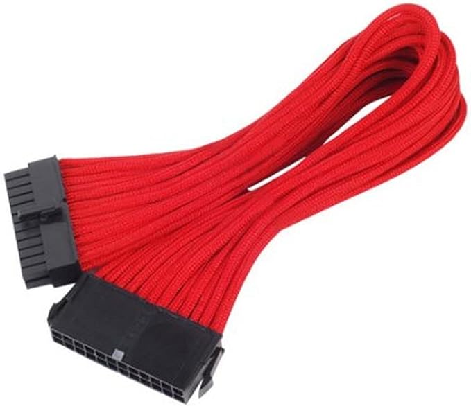 Silverstone Tek Sleeved Extension Power Supply Cable with 1 x Motherboard 24-Pin Connector (PP07-MBR)