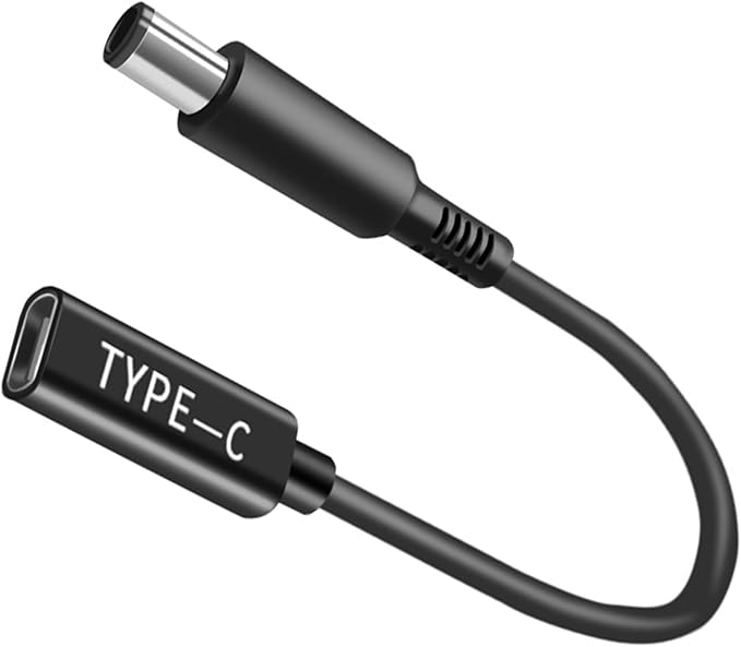 100W 7.4x5.0mm Male Adaptor to USB C Female Cable, Male to DC Female 19.5V Adapter, 7.4x5.0mm to USB C Adapter Made for Dell Latitude Laptop Series