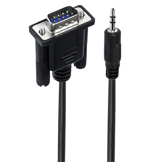 3.5mm to RS232 Serial Adapter, 1/8 Inch Plug to DB9 9 Pin Male Serial Converter Cable 1.8M/6Feet