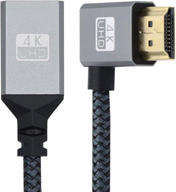 chenyang HDMI 1.4 Cable,HDMI Type A Male to Female Extension Cable Connector 90 Degree Left Angled