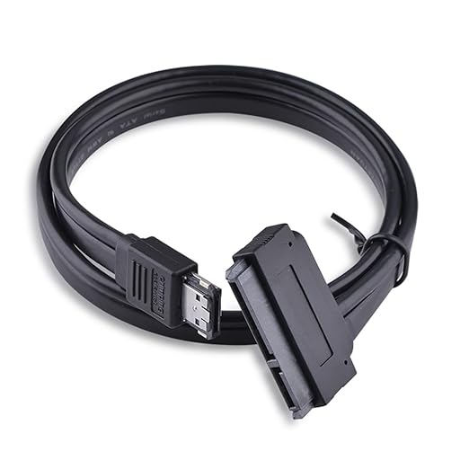 NFHK 50cm Dual Power 12V and 5V eSATAp Power ESATA USB 2.0 Combo to 22Pin SATA Cable for 2.5" 3.5" Hard Disk Drive