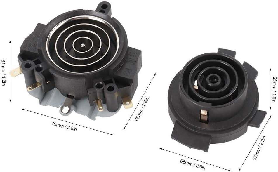 Yosoo Thermostat Temperature Control Switch, Replacement Part for Electric Kettle, KSD688-5 Plus Kettle Base