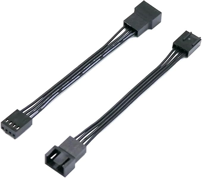 2pcs 4Pin CPU Fan Male to Female Extension Adapter Cable 4Pin Male to Male Customized 4Pin PWM Cooling Fan Cables 10/30/50/100cm(50CM,M-F)