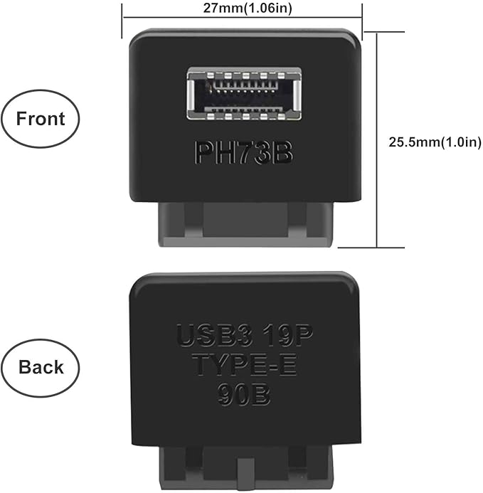 COMeap USB 3.2 Gen 1 to USB 3.2 Gen 2 Header Adapter, USB 3.1 Type-E Key-A to USB 3.0 20 Pin Header Converter for Type C Motherboard (Reverse Type)