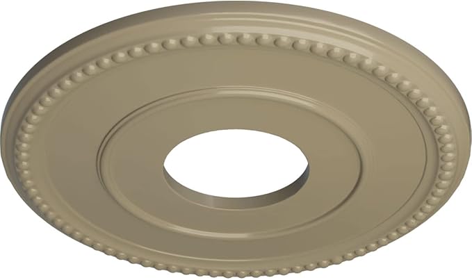 Ekena Millwork CM12BRGDF 12 1/2"OD X 3 7/8"ID X 3/4"P Bradford Ceiling Medallion Fits Canopies Up to 6 5/8", Gobi Desert