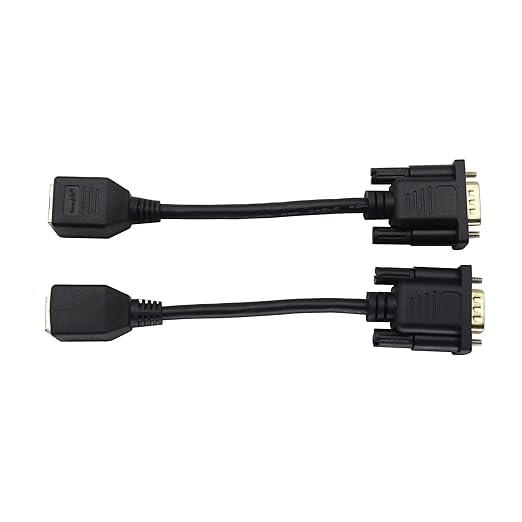 VGA Extender Network Adapter VGA to RJ45 Cable,VGA 15-Pin Port Male to RJ45 Female Cat5/6 Ethernet LAN Console for Multimedia Video and Extend Distance of VGA Devices (15Cm/6Inch,2PACK)