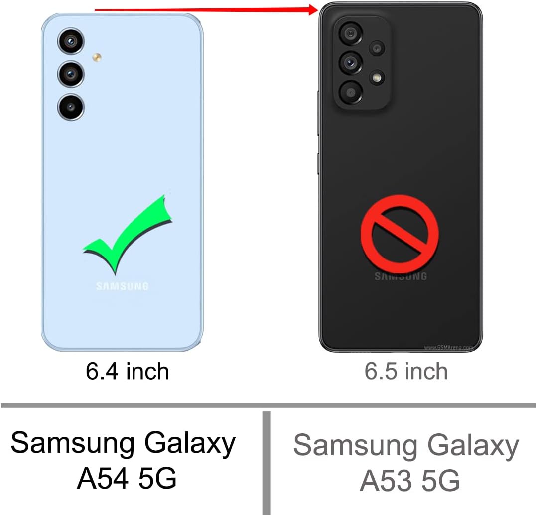 Osophter Flower Floral Phone Cover for Samsung Galaxy A54 5G, with Screen Protector and Shock-Absorption Flexible TPU
