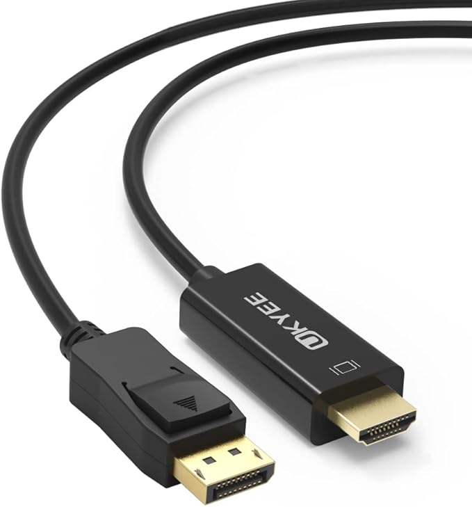Display Port (DP) to HDMI Cable 6 feet 10-Pack, DisplayPort to HDMI Cable Adapter 6ft Male to Male Cord Converter for PCs to HDTV, Monitor, Projector with HDMI Port