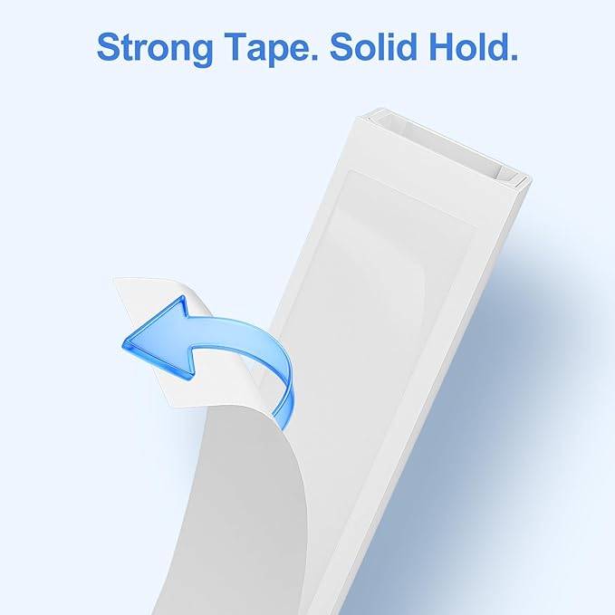 Yecaye Cord Hider, 113in Medium Cord Covers for Wires on Wall, Cord Organizer for 2-3 Wires, Easy Install Cable Management Kit, TV Cable Hider for Home Office, W0.95in H0.55in, White