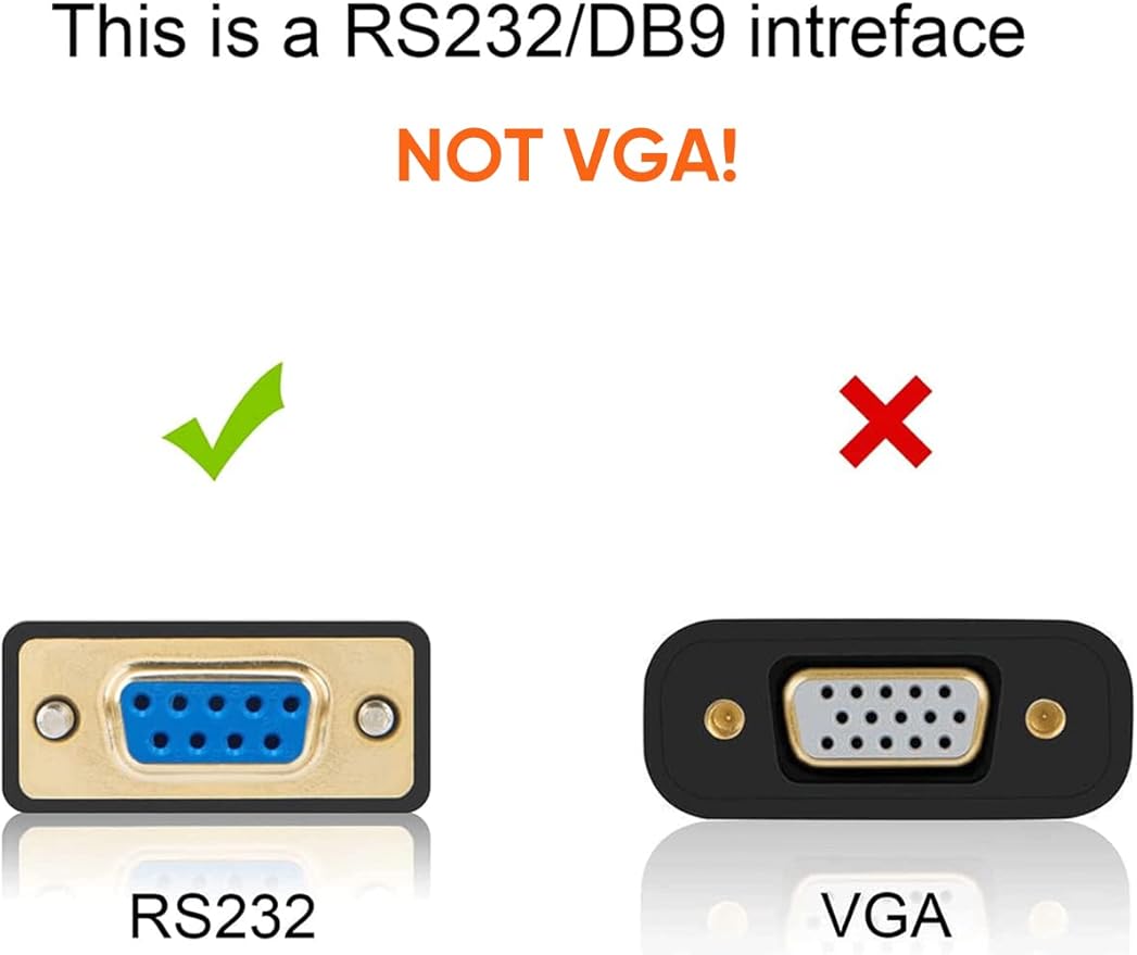 CableCreation USB to RS232 Adapter with PL2303 Chip, USB to DB9 Serial Female Converter Compatible with Windows 10, 8.1, 8, 7, Vista, XP, Linux and Mac OS X 10.6 and Above,Black