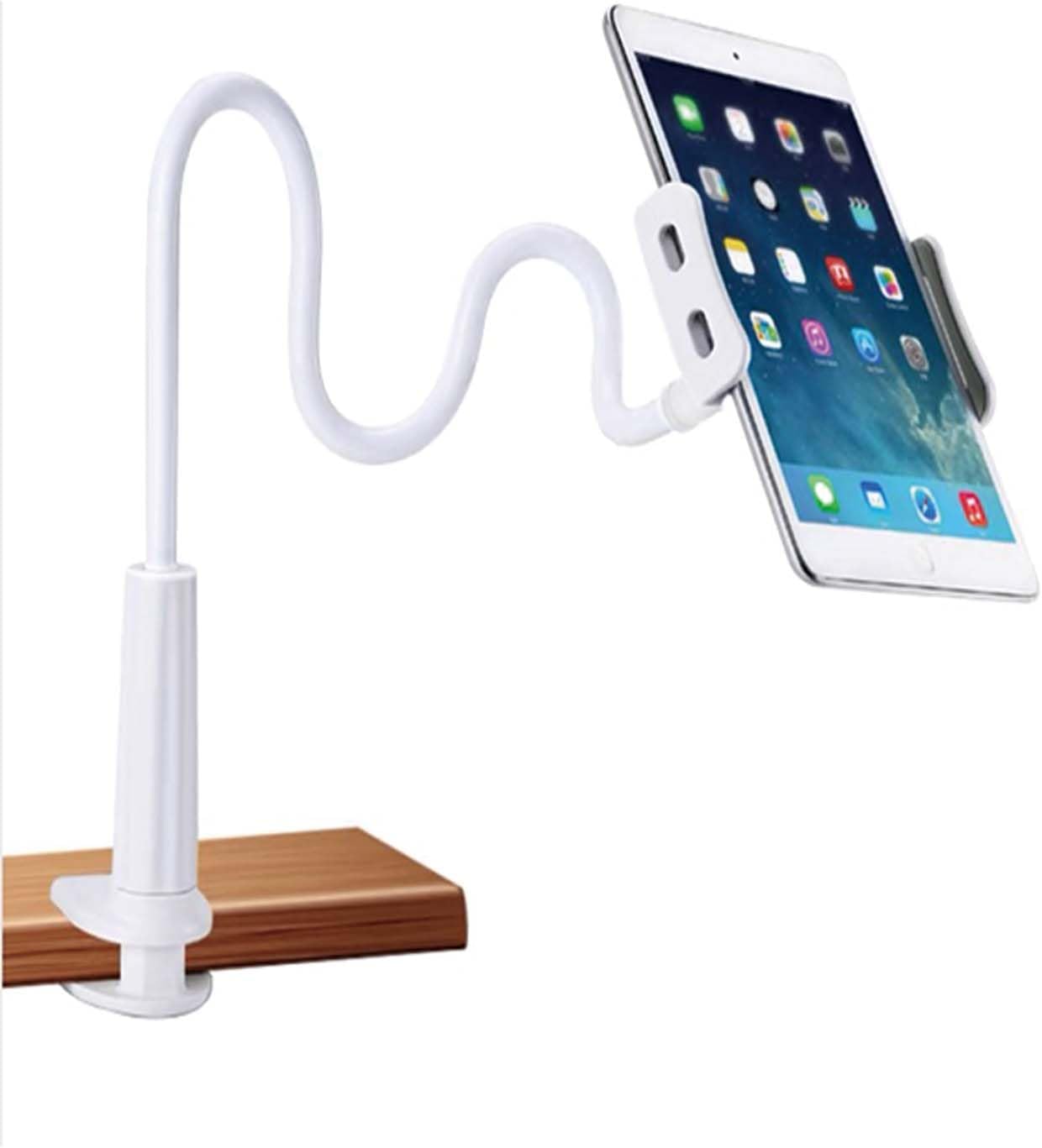 Gooseneck Phone Holder, 360° Rotate Support Rod, One-Hand Adjustable Cell Phone Holder for Desk, Headboard, Nightstand