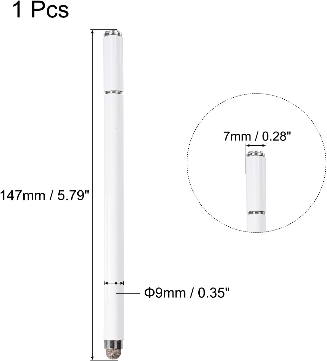 MECCANIXITY Stylus Pens 2 in 1 Fine Point Disc & Fiber Tips Aluminum Universal Sensitivity Pen for All Touch Screens,