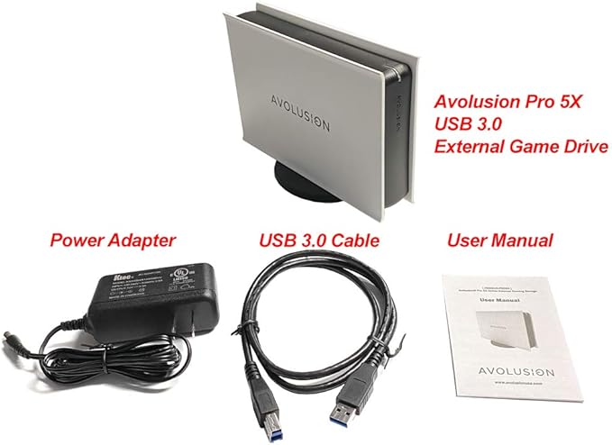 Avolusion PRO-5X Series 4TB USB 3.0 External Hard Drive for WindowsOS Desktop PC/Laptop (White) (Renewed)