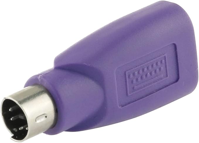 DGZZI USB to PS2 Adapter 2PCS Purple USB Female to PS/2 Male Converter Adapter for Mouse and Keyboard