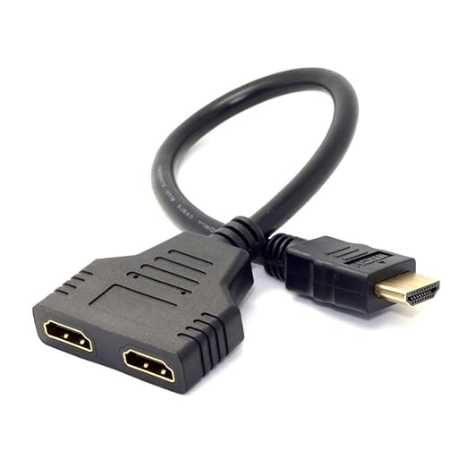 Chenyang HDMI 1 Male to 2 Female Y Splitter Switch Extension Adapter Cable for for PC HDTV Laptop 1080P