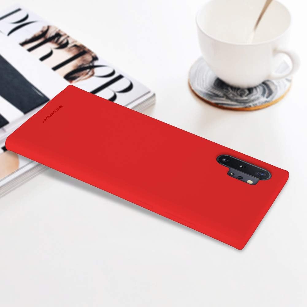 GOOSPERY Jelly Case for Samsung Galaxy Note 10 Plus (2019) - Soft Feeling Silky Slim Bumper Cover (Red)