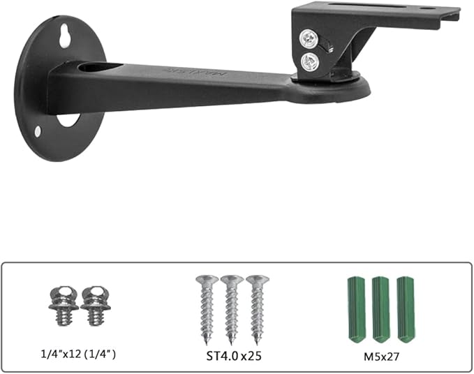 Drsn Mini Projector Wall Mount, 360 Rotation, Adjustable Angle, 6.6 lbs Load Capacity, Black