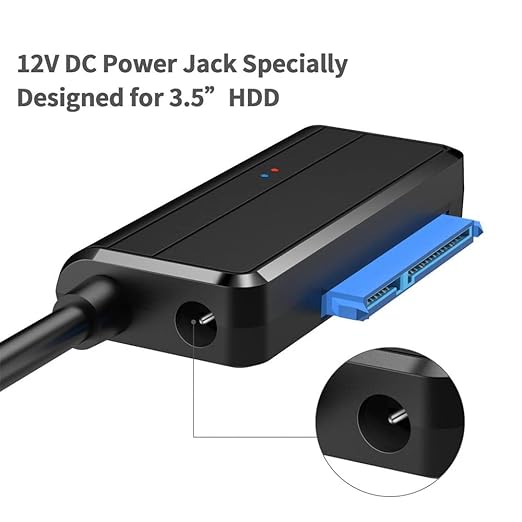 NFHK USB 3.0 to Angled SATA 22 Pin Adapter Cable for 2.5" 3.5inch Hard Disk Drive SSD for Desktop Laptop