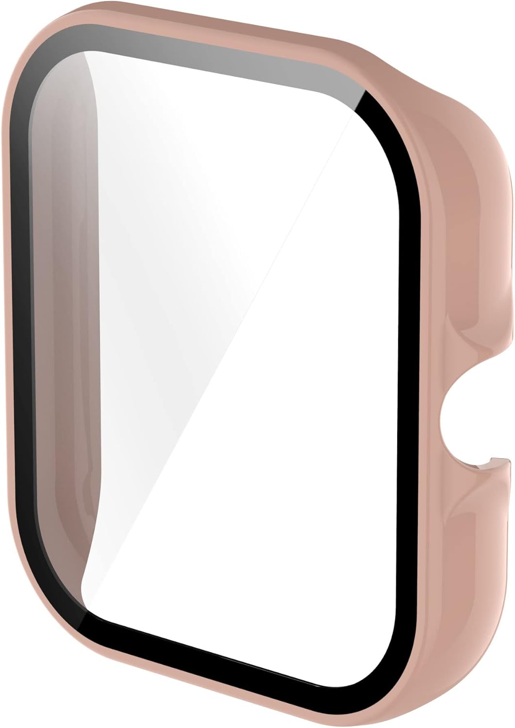 ECSEM Screen Protector with Hard PC Bumper Case for Amazfit GTS 3, All-Around Protective Shell, Clear+Pink+Green